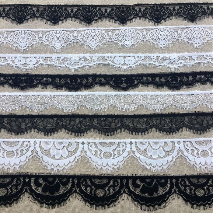 精致单边睫毛蕾丝花边 DIY衣领衣袖拼接装饰材料裤子裙边加长辅料