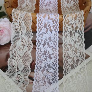 精美弹力蕾丝花边服装拼接缝纫装饰材料 DIY婚纱头纱肩带腰带辅料