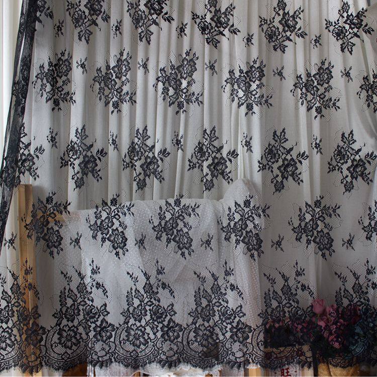 特价清仓 高档小骨线花朵睫毛蕾丝花边服装面料 DIY婚纱头纱辅料