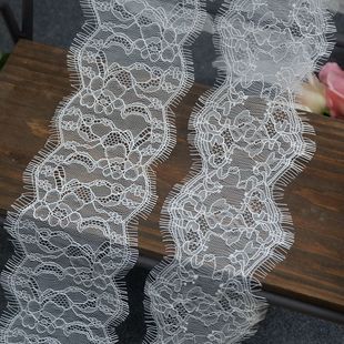 宽10厘米 法单睫毛蕾丝花边布料 DIY服装装饰裙边家居布帘拼辅料