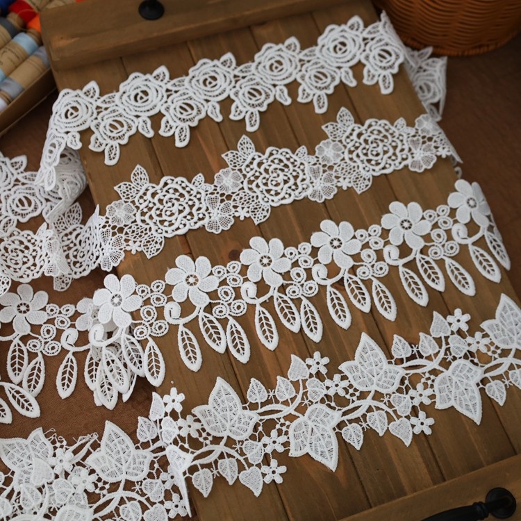 花朵叶子牛奶丝水溶蕾丝花边服装装饰缝纫辅料 DIY肩带裙边材料,居家布艺,花边,淘宝优惠券,粉丝福利购,淘宝优惠卷