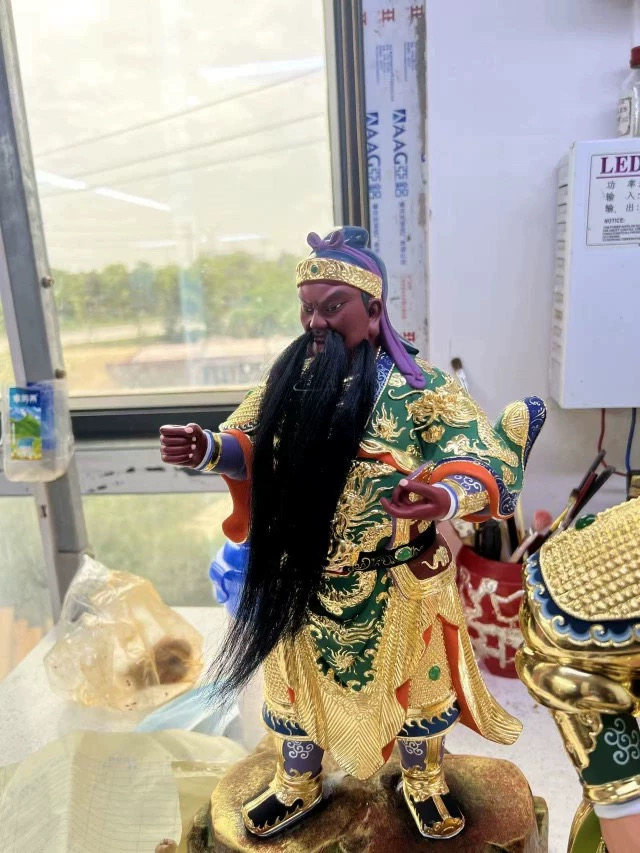 关公木雕香樟木客厅雕刻玄关摆件关羽二爷关圣帝君