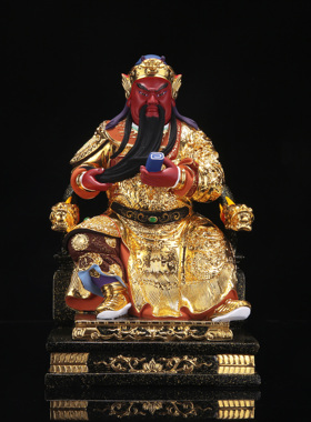 新款香樟木雕佛像关二爷摆件武财神客厅供奉关羽厂家定制关圣帝君