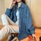 女上衣外穿 衬衫 灯芯绒外套2024韩版 秋冬宽松复古港味潮流百搭开衫