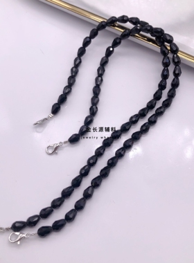 黑色透明白水晶肩带可拆卸长度