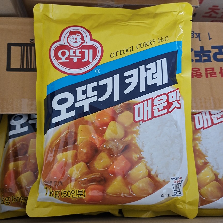 包邮 不倒翁咖喱粉辣味韩国原装进口正品奥土基辣咖喱饭调料1000g