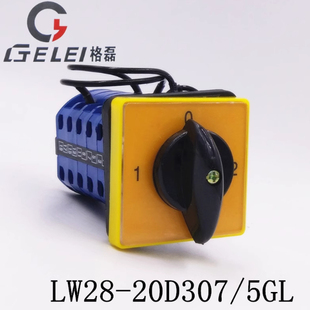 LW28 5GL恒联HS30双动双速和面机控制万能转换开关5节380V 20D307