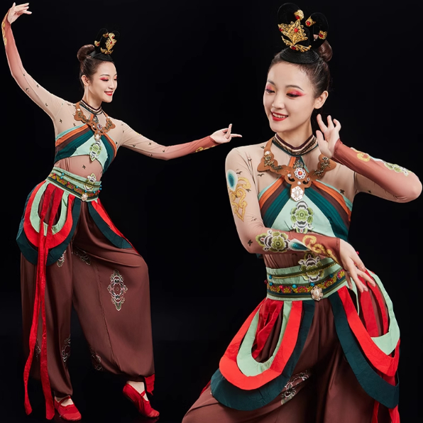 出服女成人套装敦煌伎乐