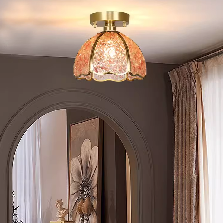 新品设计师简约轻奢全铜吸顶灯