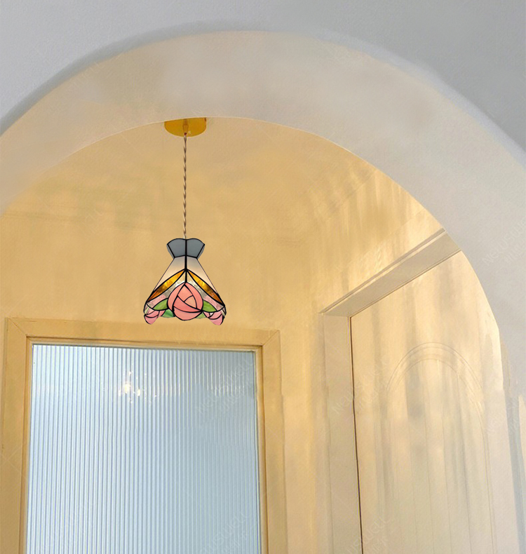 蔷薇蒂凡尼欧式床头餐厅吧台吊灯