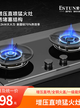 爱仕盾5.2kW猛火双灶燃气灶家用