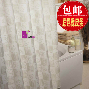 加厚防水防霉环保浴帘，底部加重橡皮条增加垂感。