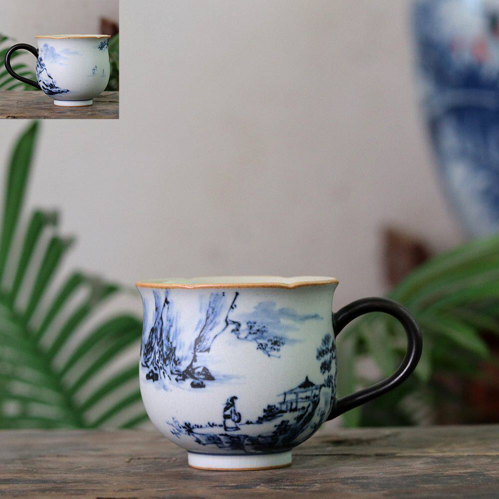 【朴云堂咖啡杯可乐杯合集】每周更新手绘青花瓷个性主人杯茶具