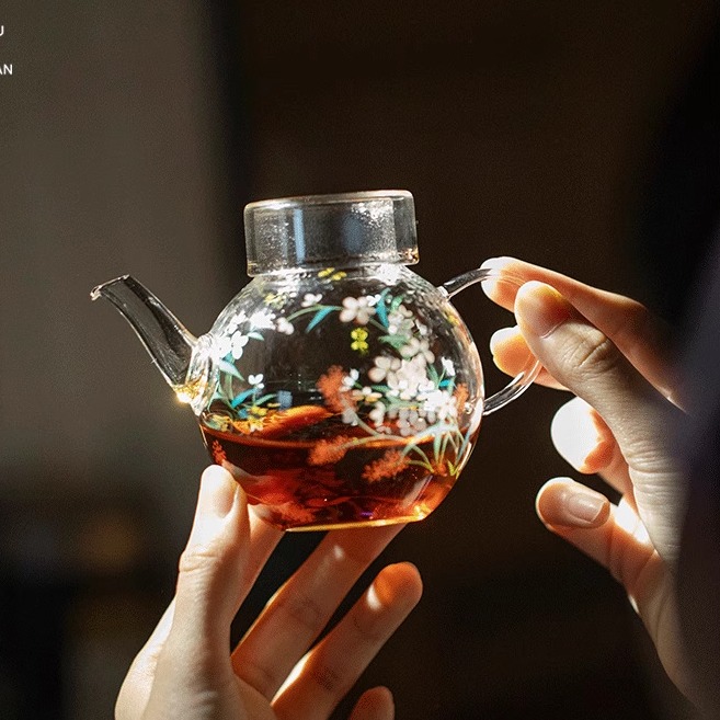 千音小圆壶花朝迷你泡茶壶