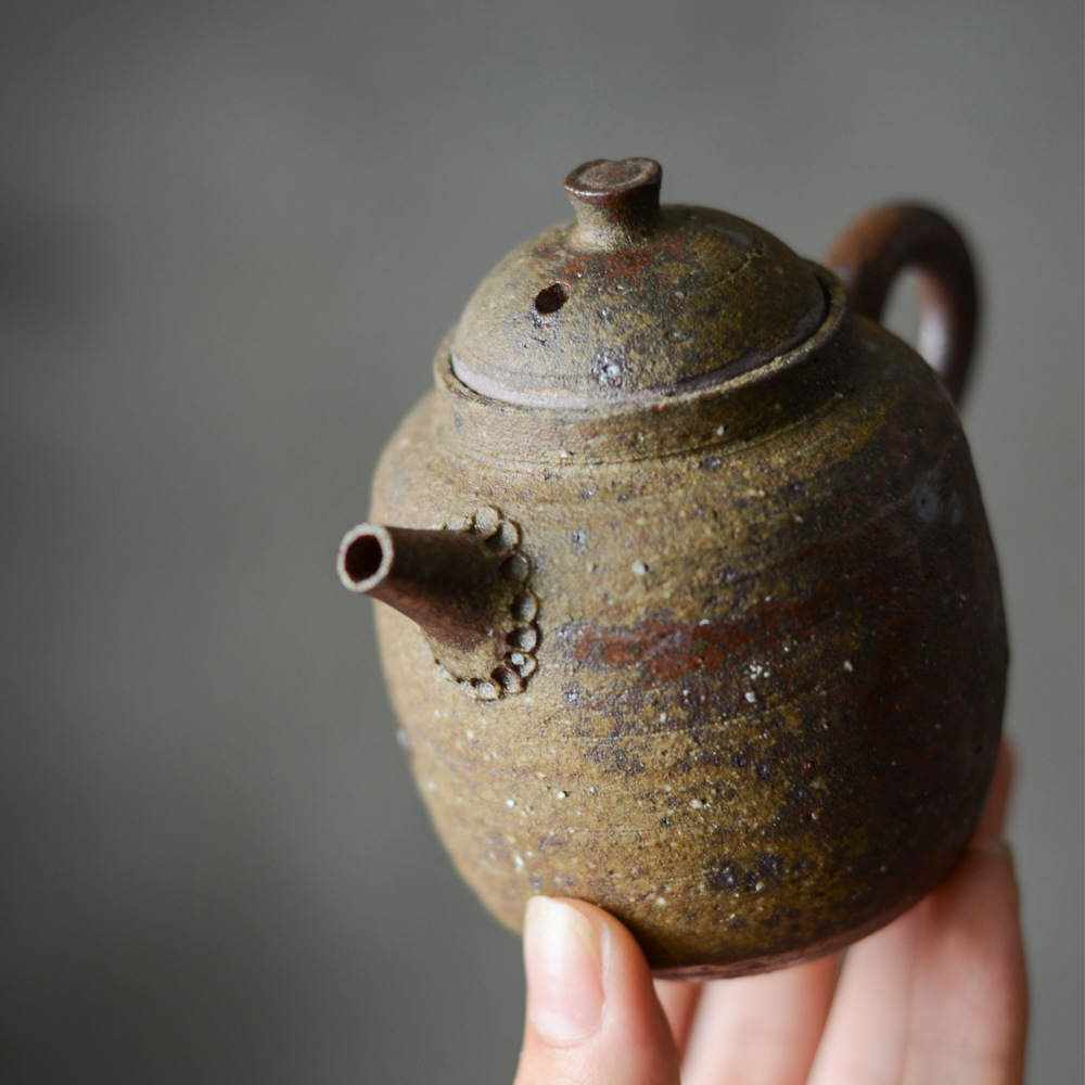 【老岩泥匏尊壶】景德镇手工粗陶壶天然柴烧茶壶陶瓷泡茶壶古陶壶