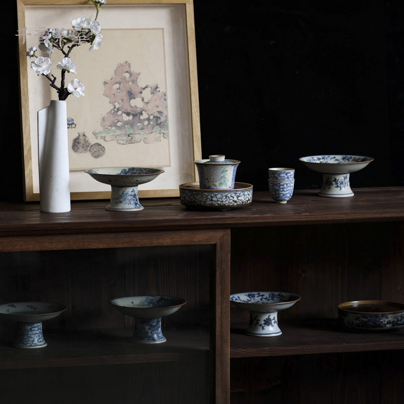 樸云堂茶盤清末青花瓷養壺小茶盤