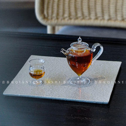 【十卿 朝露高足茶壶】手执壶耐热玻璃绿茶专用花茶壶冷泡茶器