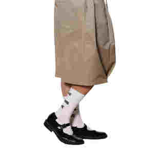 【AGD】6CRAYON复古卡其双褶宽松休闲百搭纯色抽绳松紧腰阔腿短裤