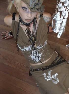 【AGD】WrongSolution“NOWAR”印花异形可弯曲变形多带法平檐帽