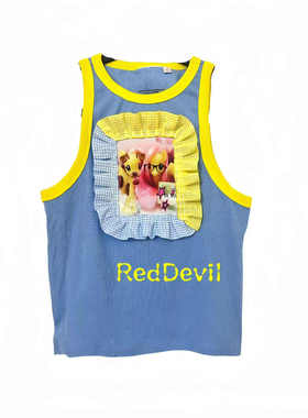 【AGD】RedDevil亚文化remake千禧y2k背心原宿风撞色上衣辣妹背心