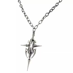 【AGD】IIIMIII 糜烂金属系列 暗黑镂空十字架项链单链锁骨链礼物