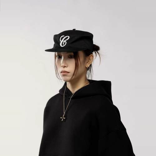 【AGD】6CRAYON平顶复古休闲字母刺绣平檐棒球帽男女同款鸭舌帽子