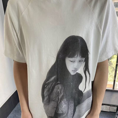 【AGD】WASE 25ss“栗山千明”photo人像复古印花宽松短袖T恤