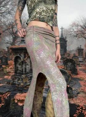 【AGD】WrongSolution“肉食动物”多穿法偏光异形拼接垂坠感长裙