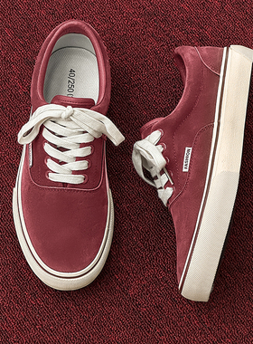 帆布鞋男鞋秋冬季轻便平底运动休闲日系翻毛皮港风反绒青少年板鞋