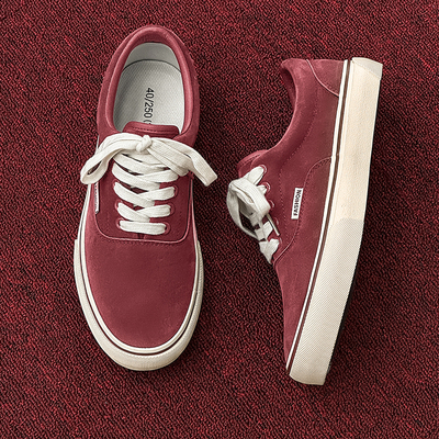 日系翻毛皮轻便运动休闲板鞋男鞋