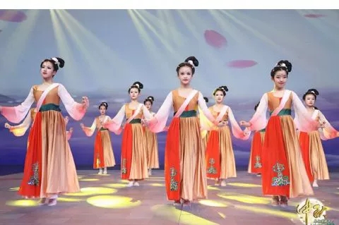 新款桃李杯群舞唐印古典舞演出服女中国风大气开场舞蹈服装大摆裙