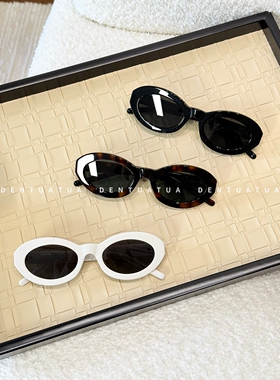 DENTUATUA 柔焦的文学滤镜！25ss 椭圆猫眼板材太阳眼镜 墨镜男女