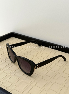 DENTUATUA 甜酷女孩的本命镜！26ss 金属扣串珠猫眼太阳眼镜 墨镜