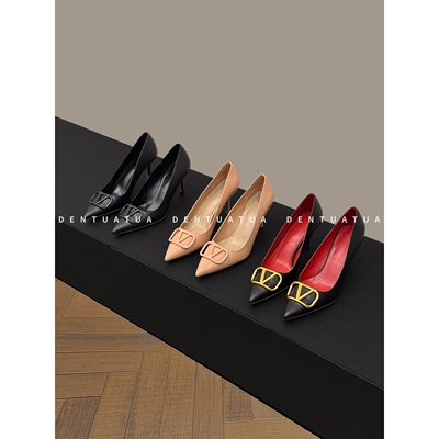 DENTUATUA “低调的贵气”26ss 法式尖头细高跟一脚蹬浅口单鞋 女