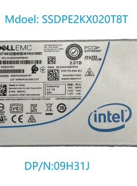 Intel/英特尔 P4510 2T 2.5 U.2 固态硬盘SSDPE2KX020T8T 09H31J