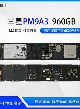 三星PM9A3 960GB M.2 固态硬盘MZ1L2960HCJR-00AMV 企业级SSD