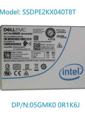Intel/英特尔 P4510 4T 2.5 U.2 固态硬盘SSDPE2KX040T8T R1K6J