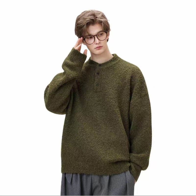 VIISHOW美式亨利领毛衣男秋冬2025新款保暖针织衫外套内搭毛线衣,男装,针织衫/毛衣,淘宝优惠券,粉丝福利购,淘宝优惠卷