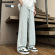 VIISHOW有货复古潮牌纯色直筒垂感运动卫裤 男女宽松百搭休闲长裤