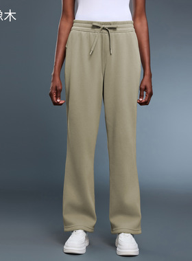 D25135运动休闲裤女士秋冬款加绒直筒裤宽松百搭卫裤保暖外穿长裤