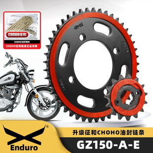 牙盘征和油封链条 E静音链轮摩托车改装 适用铃木悦酷太子GZ150