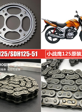 适用本田CBF摩托车小战鹰套链SDH125-51链条 链盘 链轮牙盘齿轮