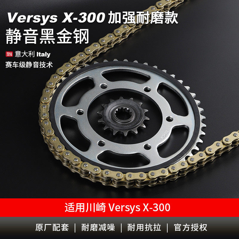 适用川崎异兽Versys X-300泰版牙盘改装静音前后链轮征和油封链条