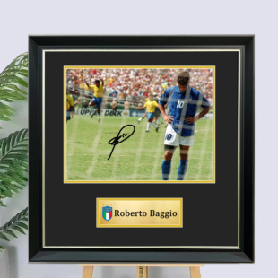 定制 罗伯特.巴乔 签名照片装裱相框球衣装饰画海报裱框收藏