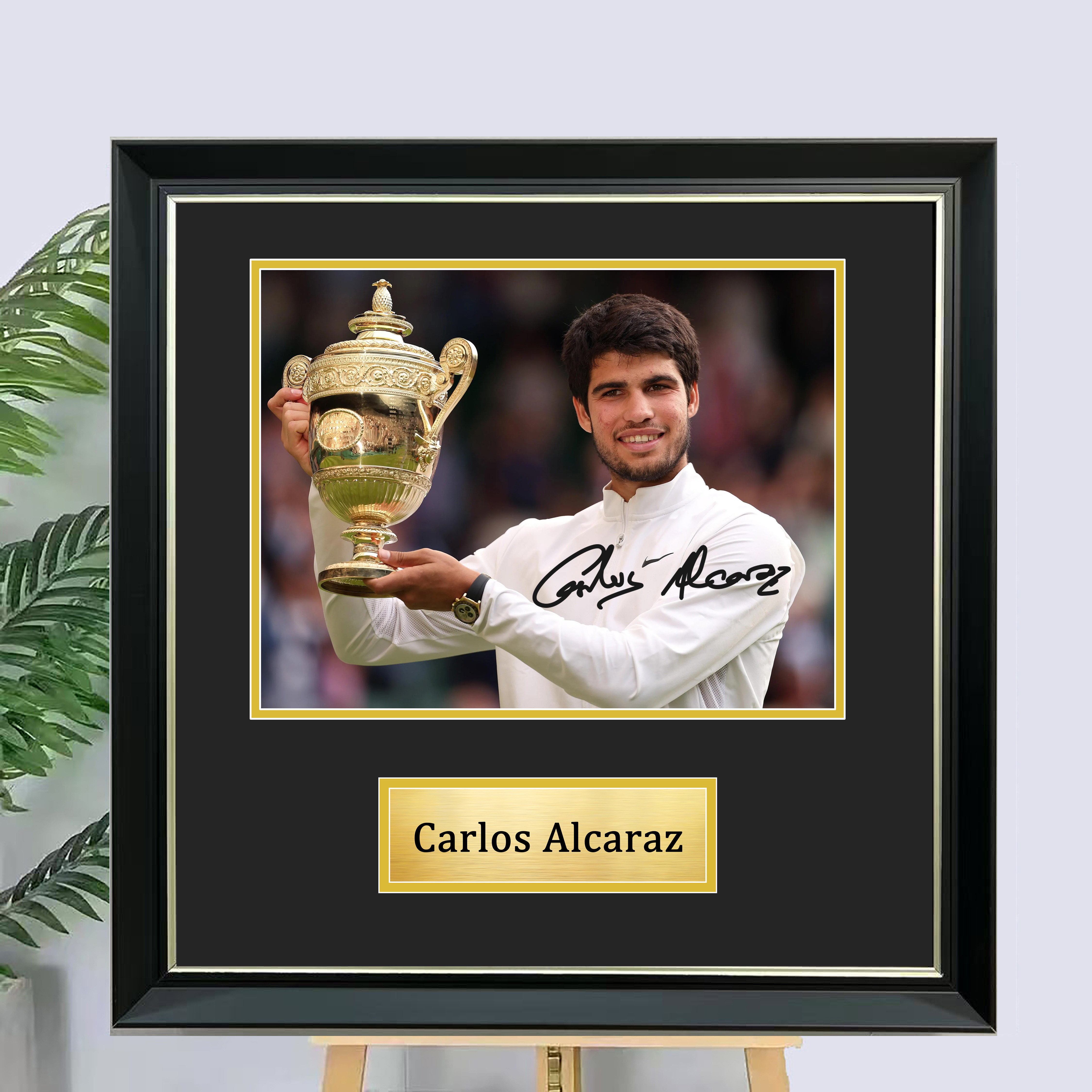 阿尔卡拉斯 签名照片装裱相框裱框球衣装饰画网球海报裱框收藏