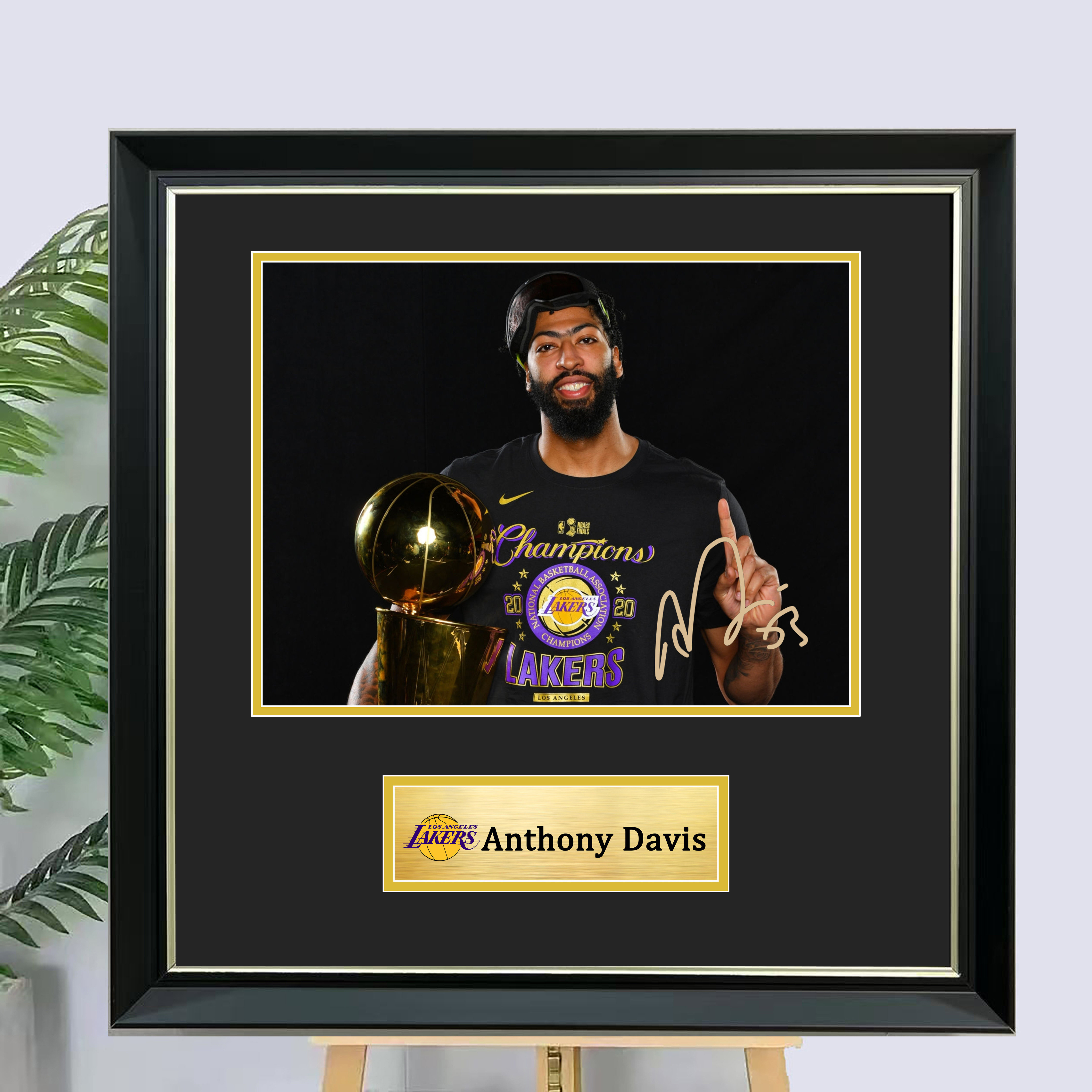 定制浓眉戴维斯签名照片装裱相框裱框球衣装饰画NBA海报裱框收藏