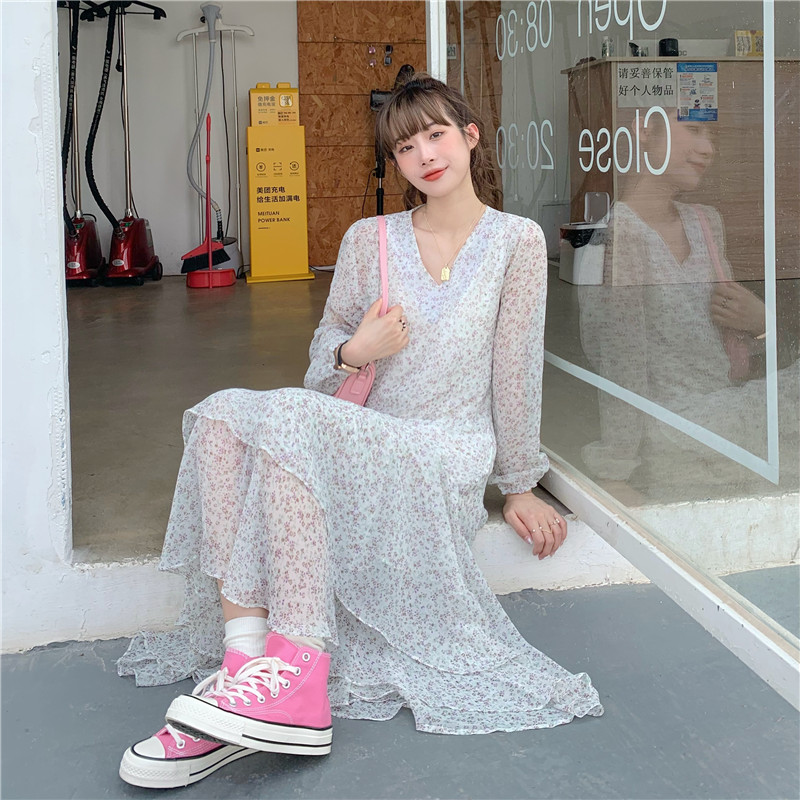 Real shot! Real price! Summer Hansen women's Chiffon Lace Floral Dress