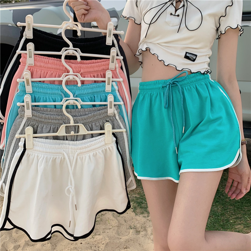 Real shot! Real price! Korean summer versatile candy color hot pants and wide leg pants