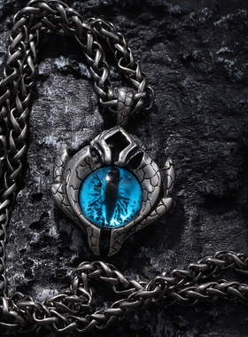 恶魔之眼潮嘻哈高街帅气钛钢项链