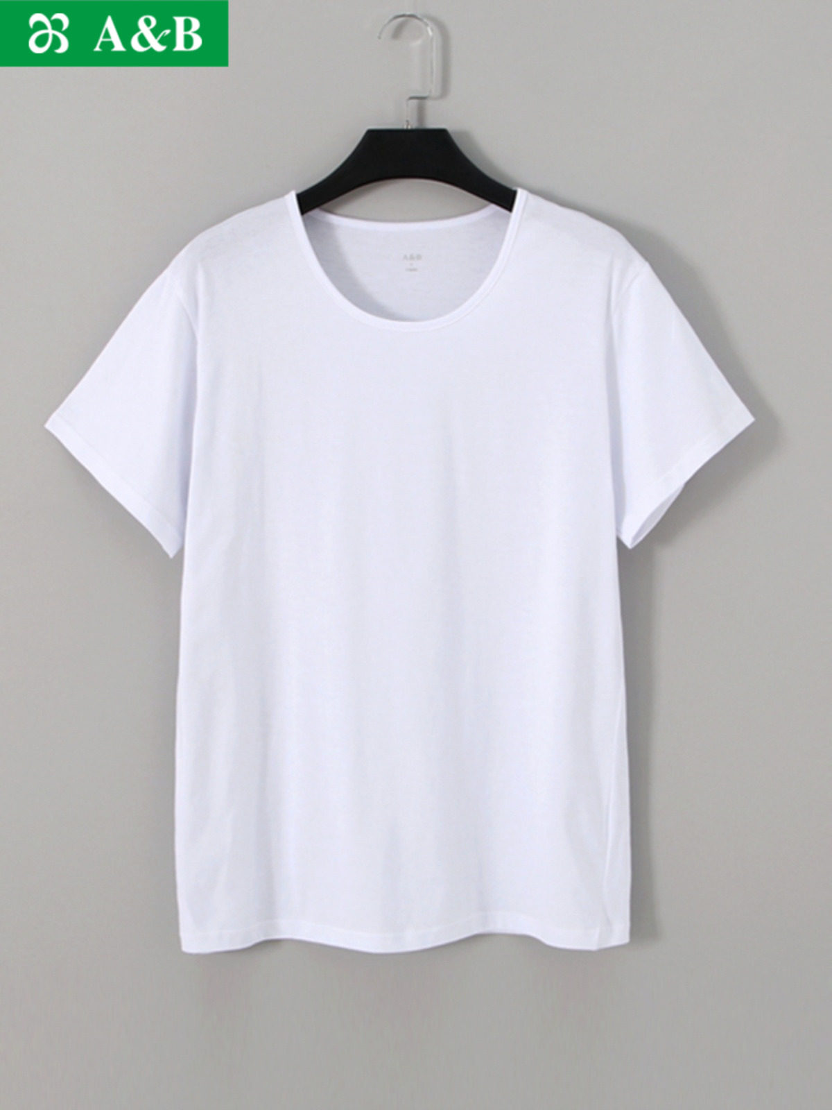 AB 속옷 여름 중년 및 노인 순면 노인 셔츠 통기성 남성 라운드 넥 반팔 기본 바닥 대형 언더 셔츠